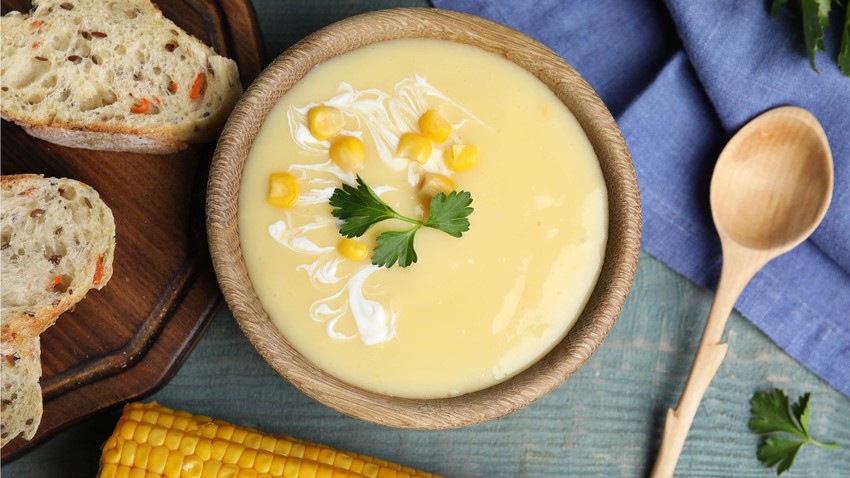 Canned corn soup