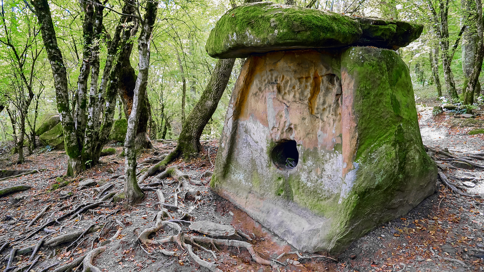 Drevni megalitski objekt dolmen, selo Pšada, Krasnodarski kraj, Rusija.
