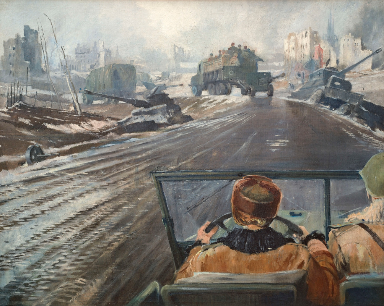Route sur le front, 1944