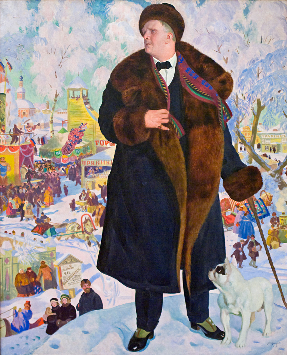 'Portrait of Chaliapin'. Boris Kustodiev. 1921.