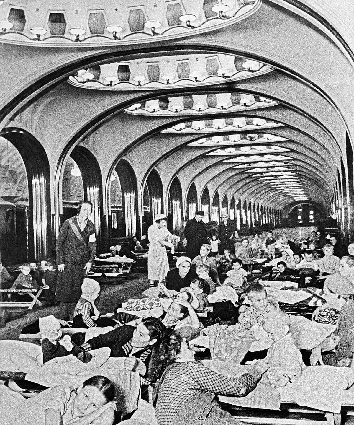 Mayakovskaya metro station, 1941.
