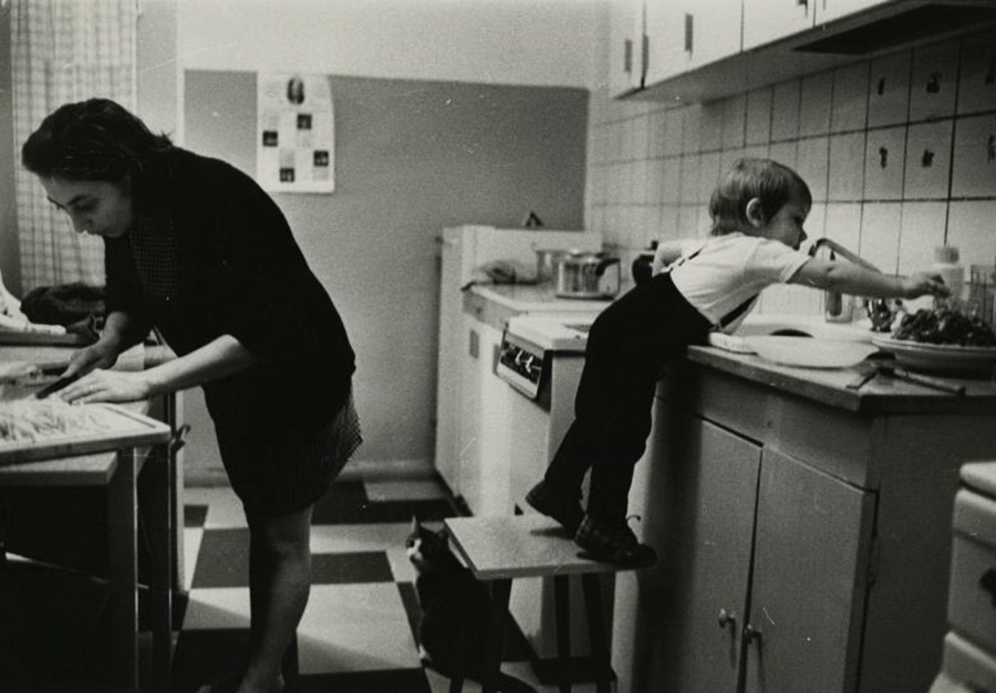 In the kitchen, 1970s