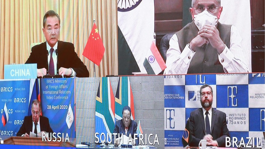 Em videoconferência, ministros das Relações Exteriores do Brics  trataram da recuperação econômica pós-coronavírus.