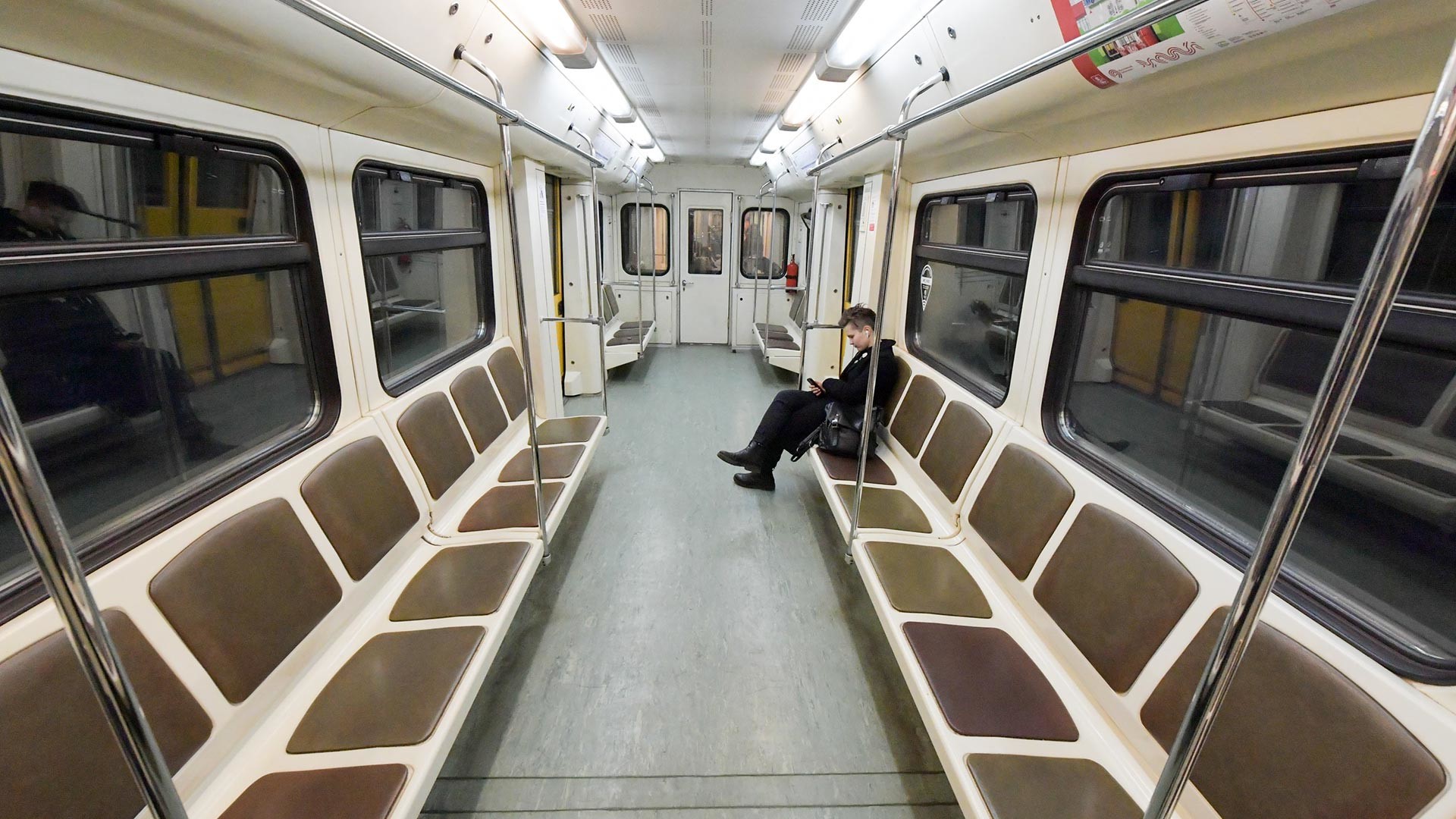 Le métro presque vide de la capitale