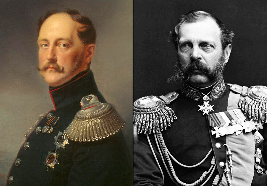 Nicholas I (L), Alexander II (R)
