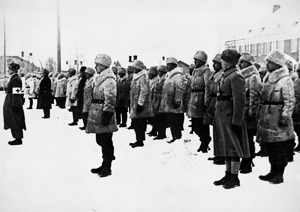 Шведские добровольцы в Финляндии в 1940 году.
