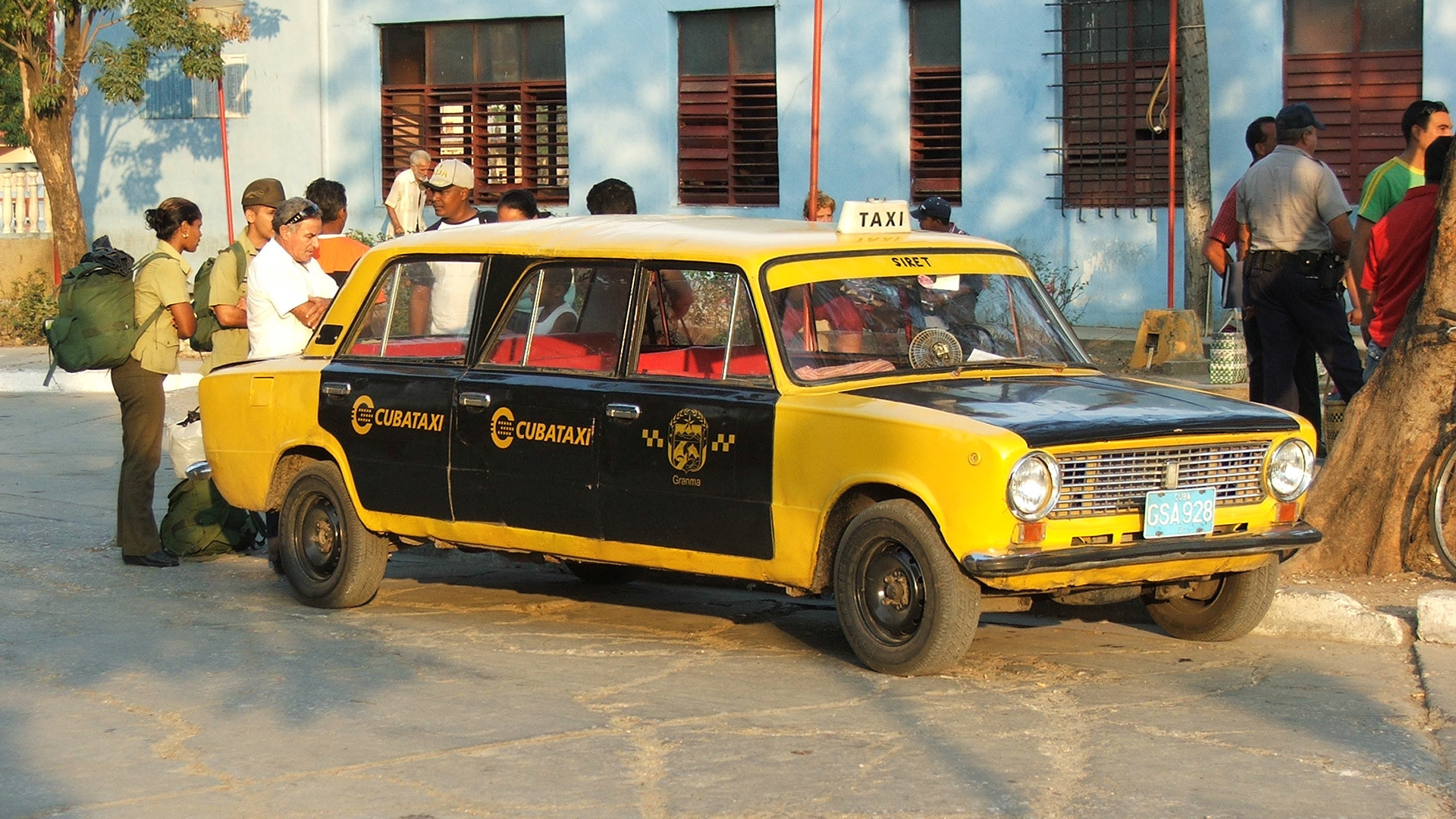 Cuban taxi (long custom made version of Lada).