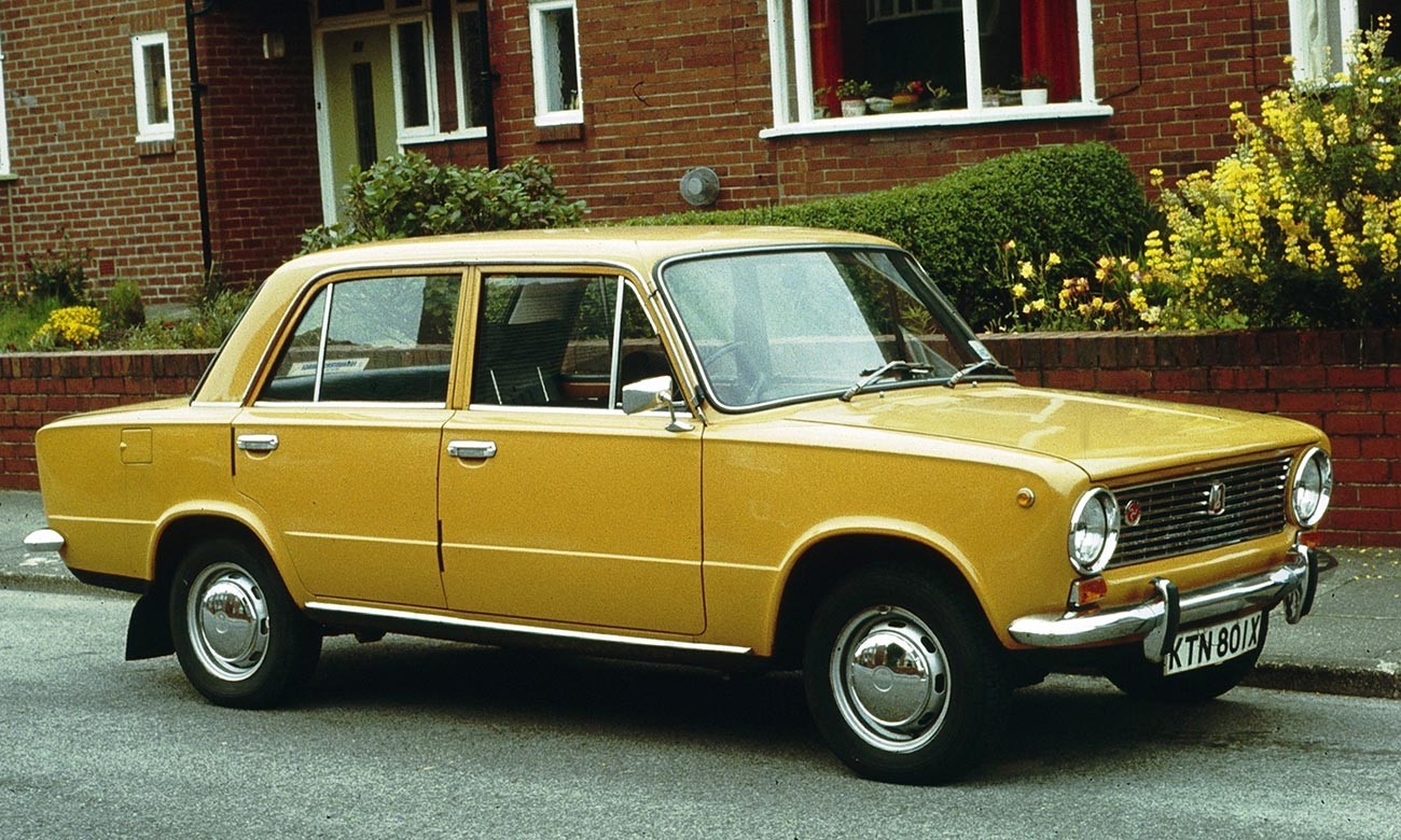 Sedan Lada yang baru di Cambridge, Inggris, ketika pertama kali keluar pada 1981.