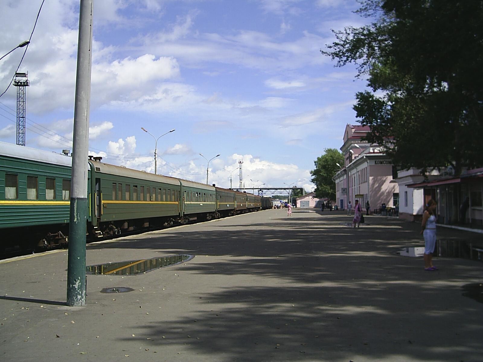 Na peronu v Komsomolsku na Amurju