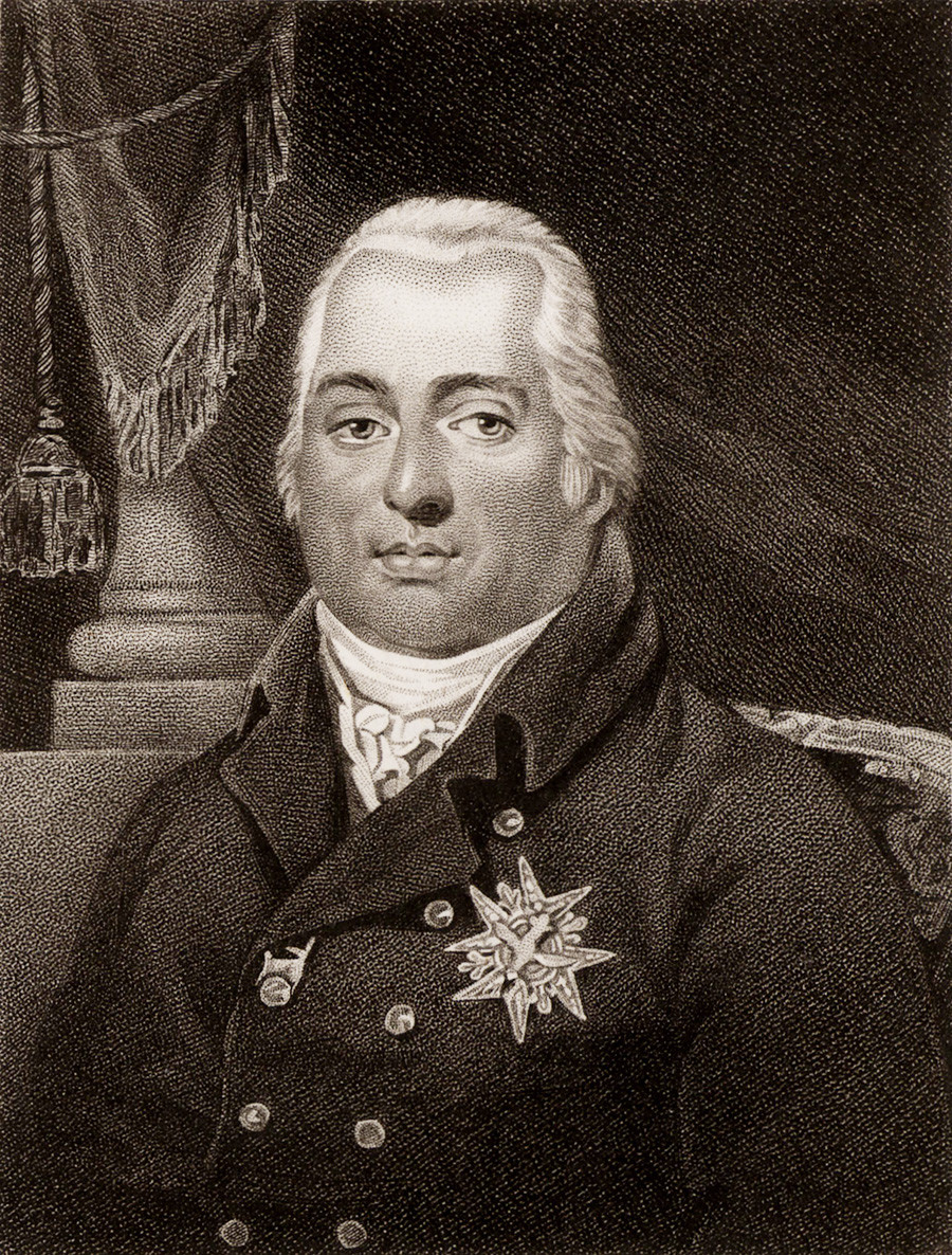 Ludvik XVIII. (1755-1824), mlajši brat Ludvika XVI., se je za francoskega kralja razglasil leta 1795. V izgnanstvu je bil od leta 1791 do padca Napoleona aprila 1814. 