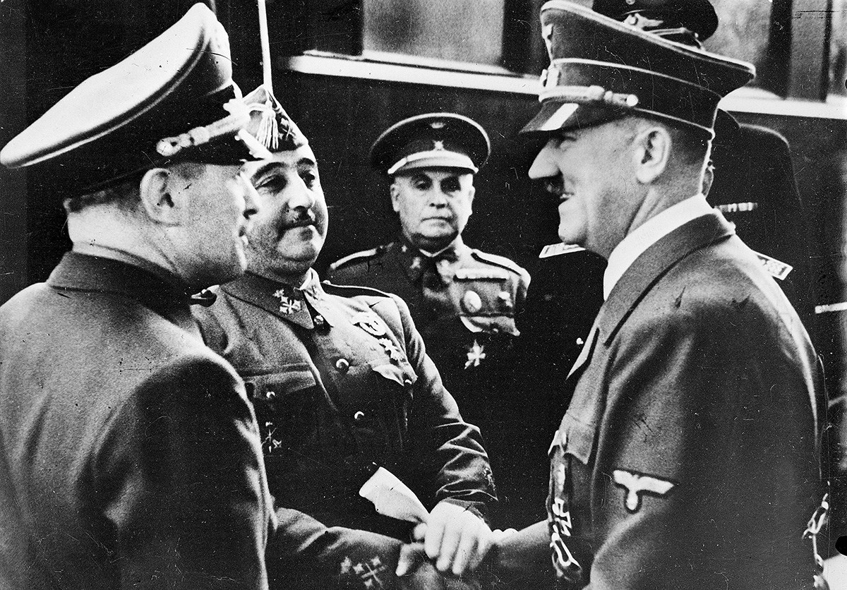 Das Treffen von General Franco und Adolf Hitler
