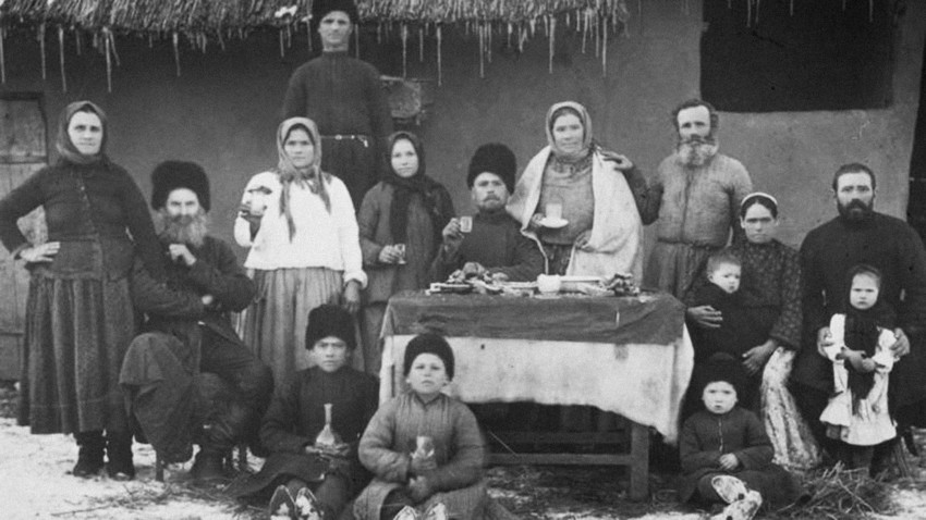 Potret keluarga cossack, 1900.