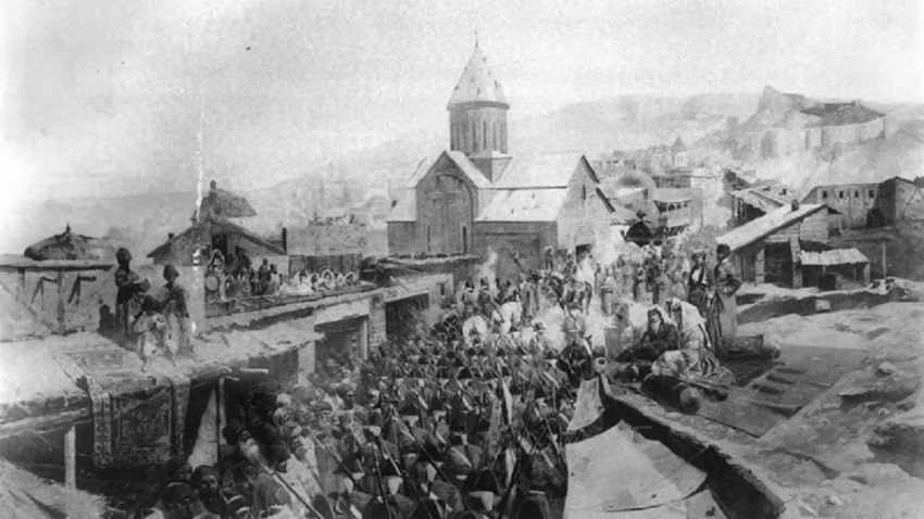 Ruske trupe ulaze u Tiflis (Tbilisi), 1799.

