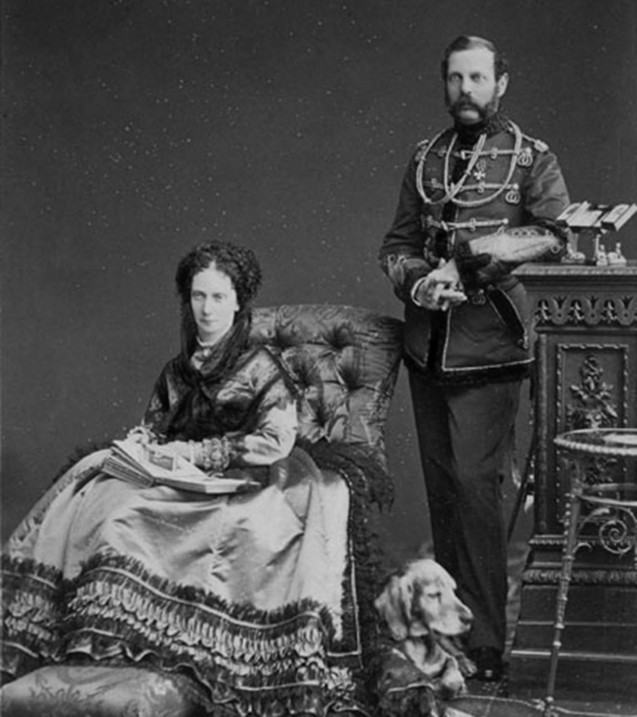 Ruski car Aleksandar II. Nikolajevič sa suprugom Marijom Aleksandrovom.

