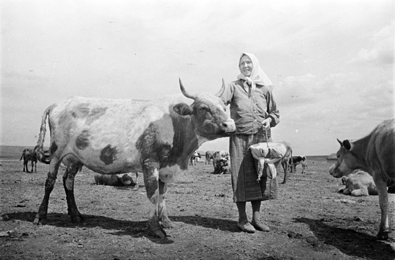 第二次世界大戦中の農民の女性