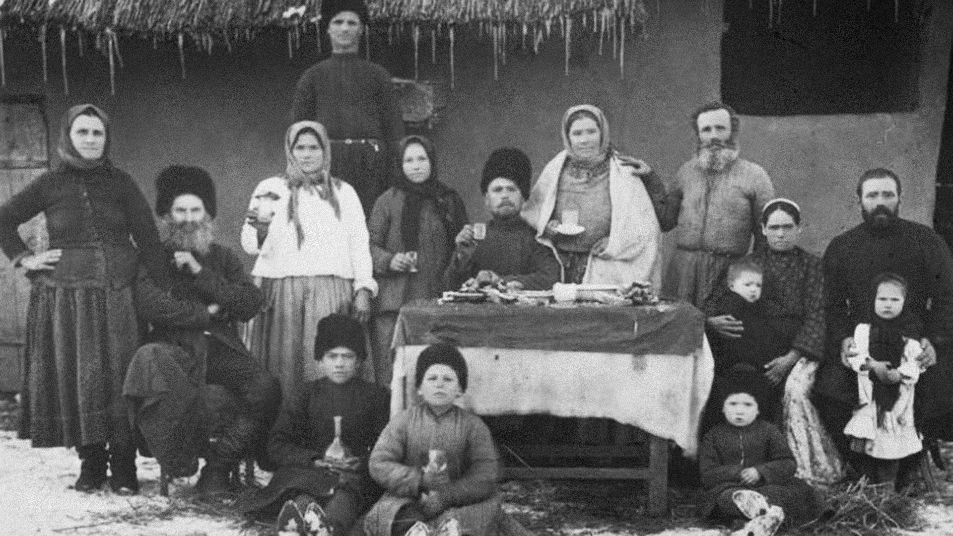A cossack family portrait, 1900s