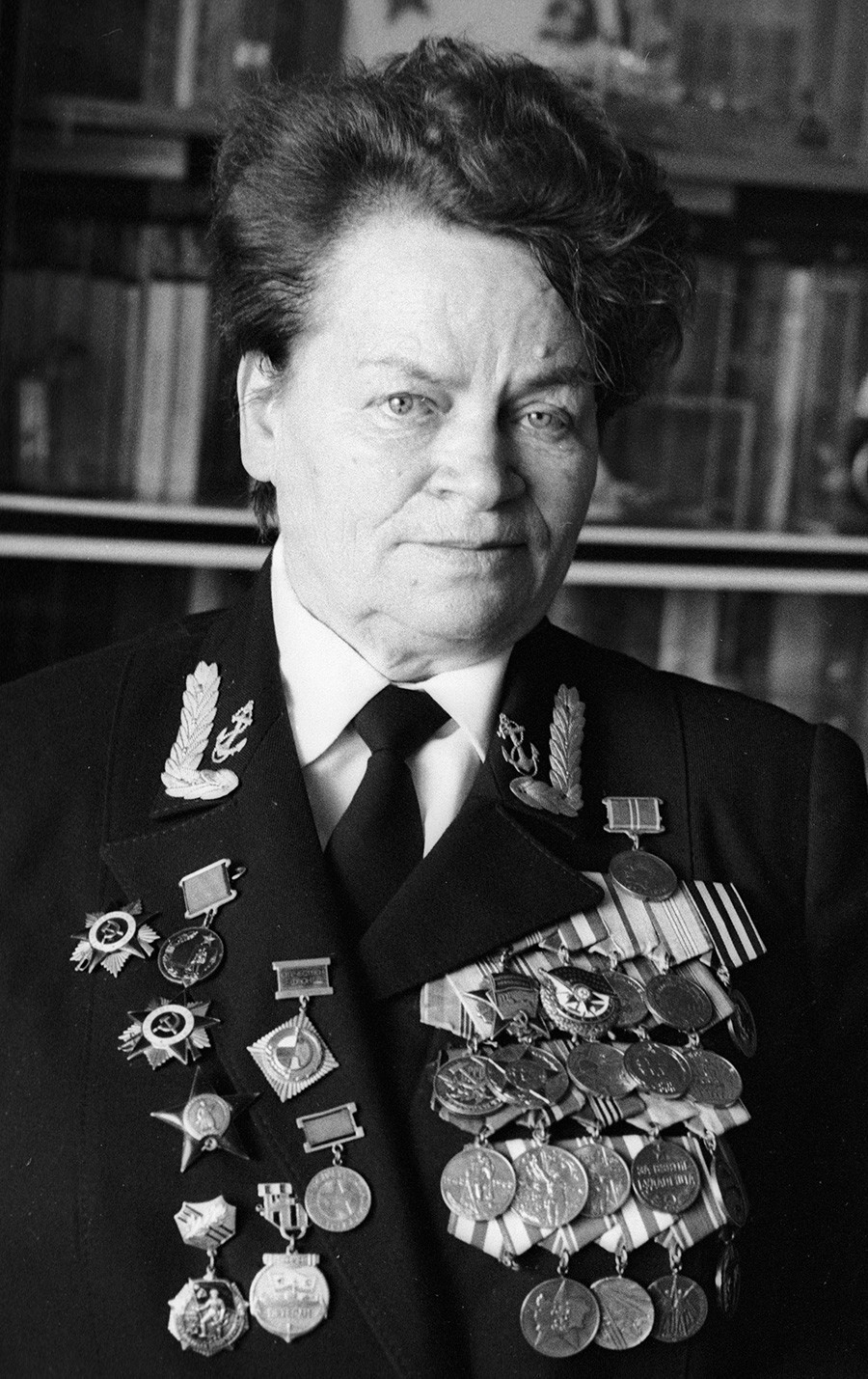 Ветеран Великой Отечественной войны Евдокия Завалий. 1990
