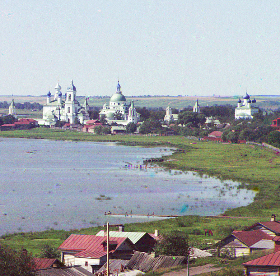 East view of  Savior-St. Yakov-St. Dimitry Monastery with Church of the Savior 