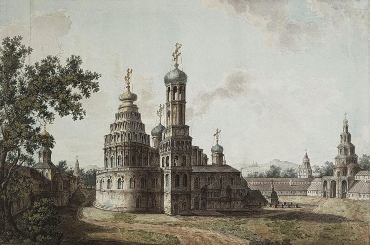 Glavna katedrala vstajenja v samostanu Novega Jeruzalema. Samostan Novi Jeruzalem v bližini Moskve je ustanovil patriarh Nikon in je za kratek čas služil kot njegova rezidenca.
