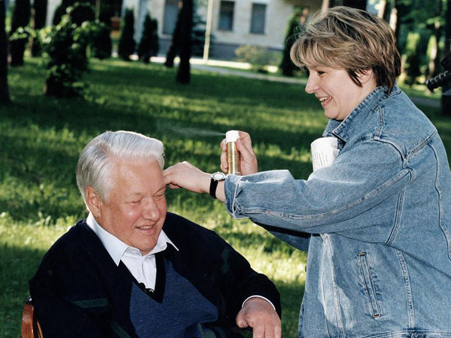 Борис Елцин с дъщеря си Татяна.