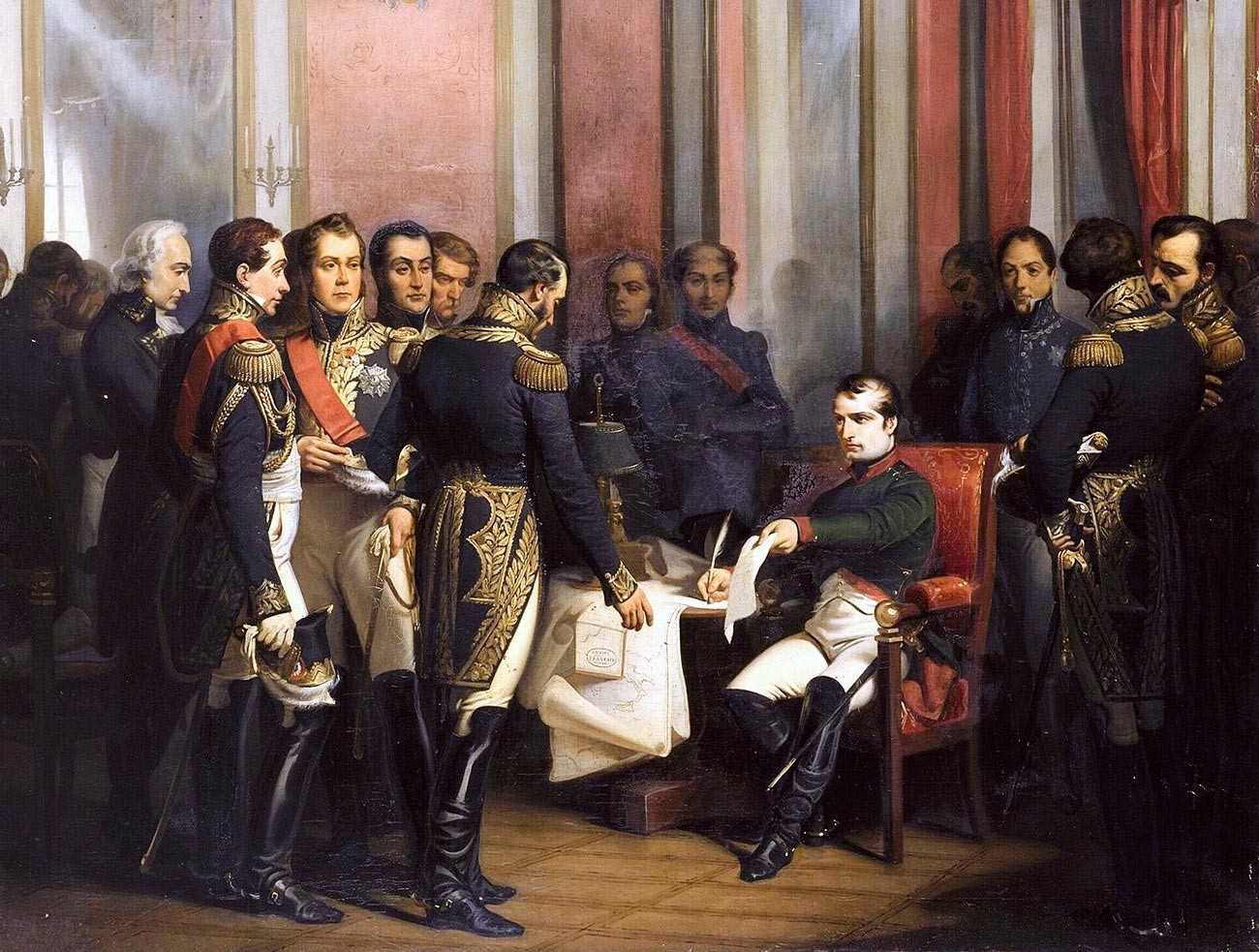 Napoleon potpisuje abdikaciju.