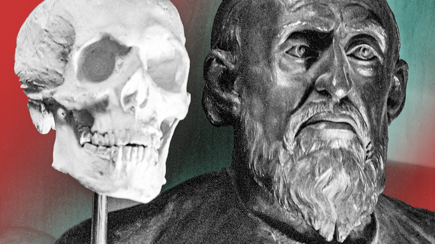 Il volto di Ivan il Terribile costruito dall'Istituto di Antropologia ed Etnografia di Mosca partendo dal cranio