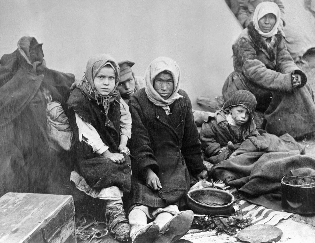 Keluarga yang kelaparan di Republik Chuvashia.