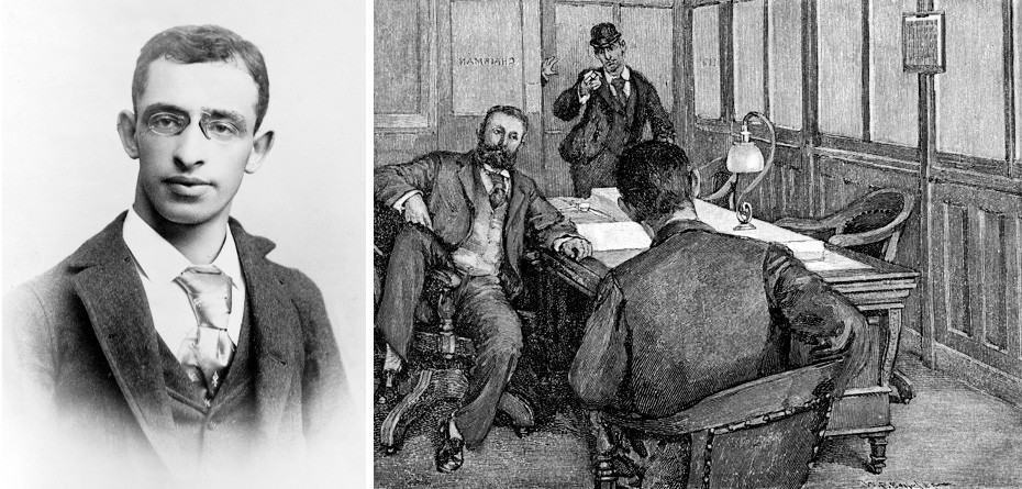 Беркманов покушај убиства Хенрија Фрика, илустрација В.П. Снајдера у часопису Harper's Weekly 1892.