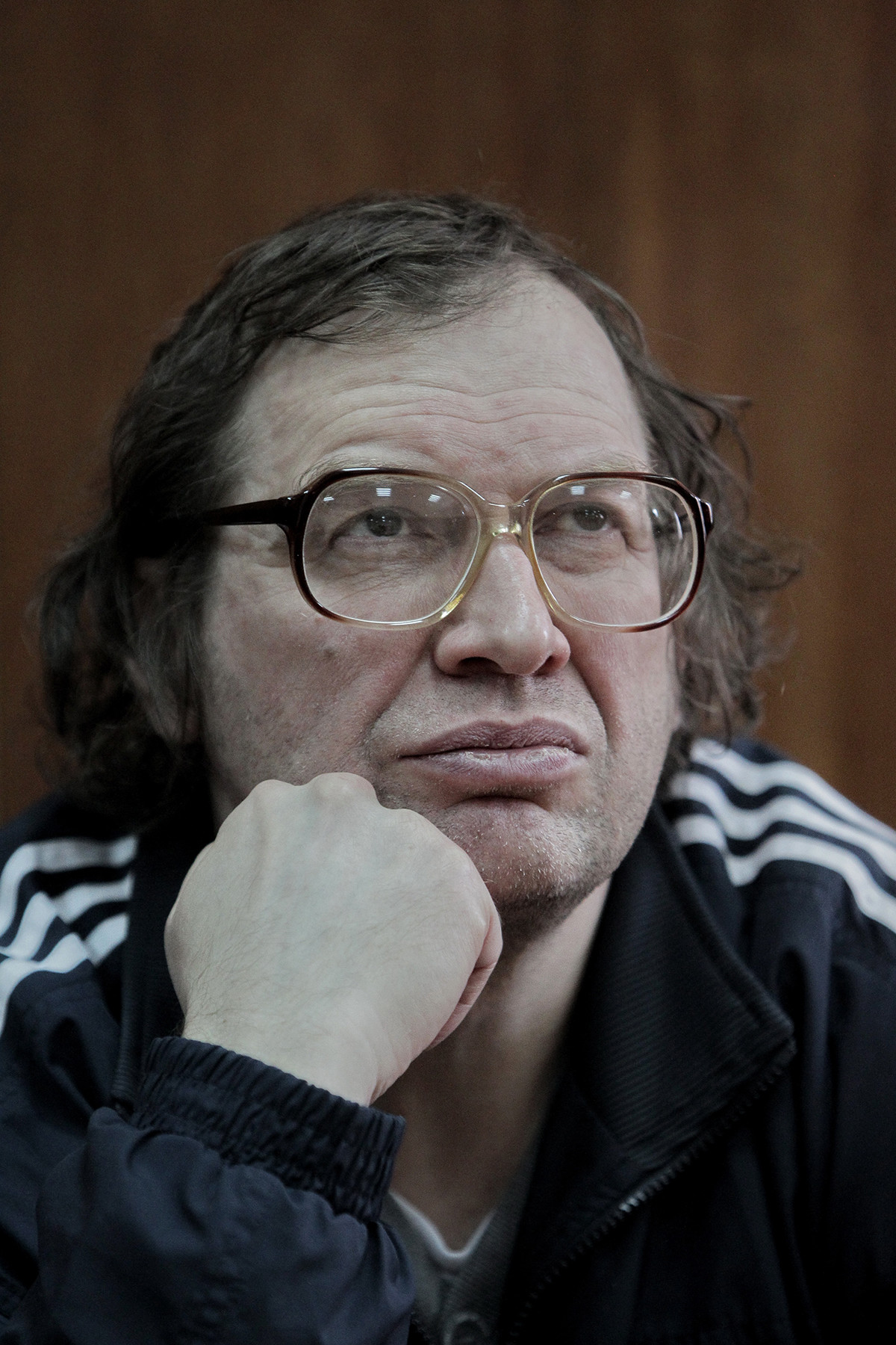 Avtor finančne piramide Sergej Mavrodi na Hamovniškem sodišču v Moskvi