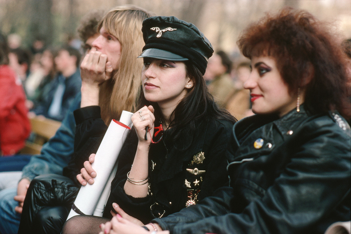 Concert dans le parc Gorki. Moscou, 1992