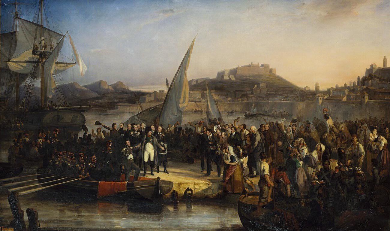 Napoleon verlässt die Insel Elba