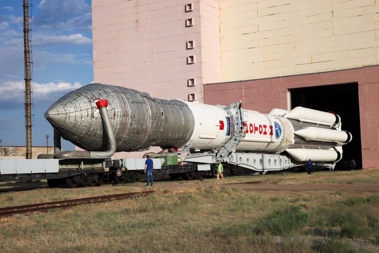 Un lanceur russe Proton-M au cosmodrome de Baïkonour