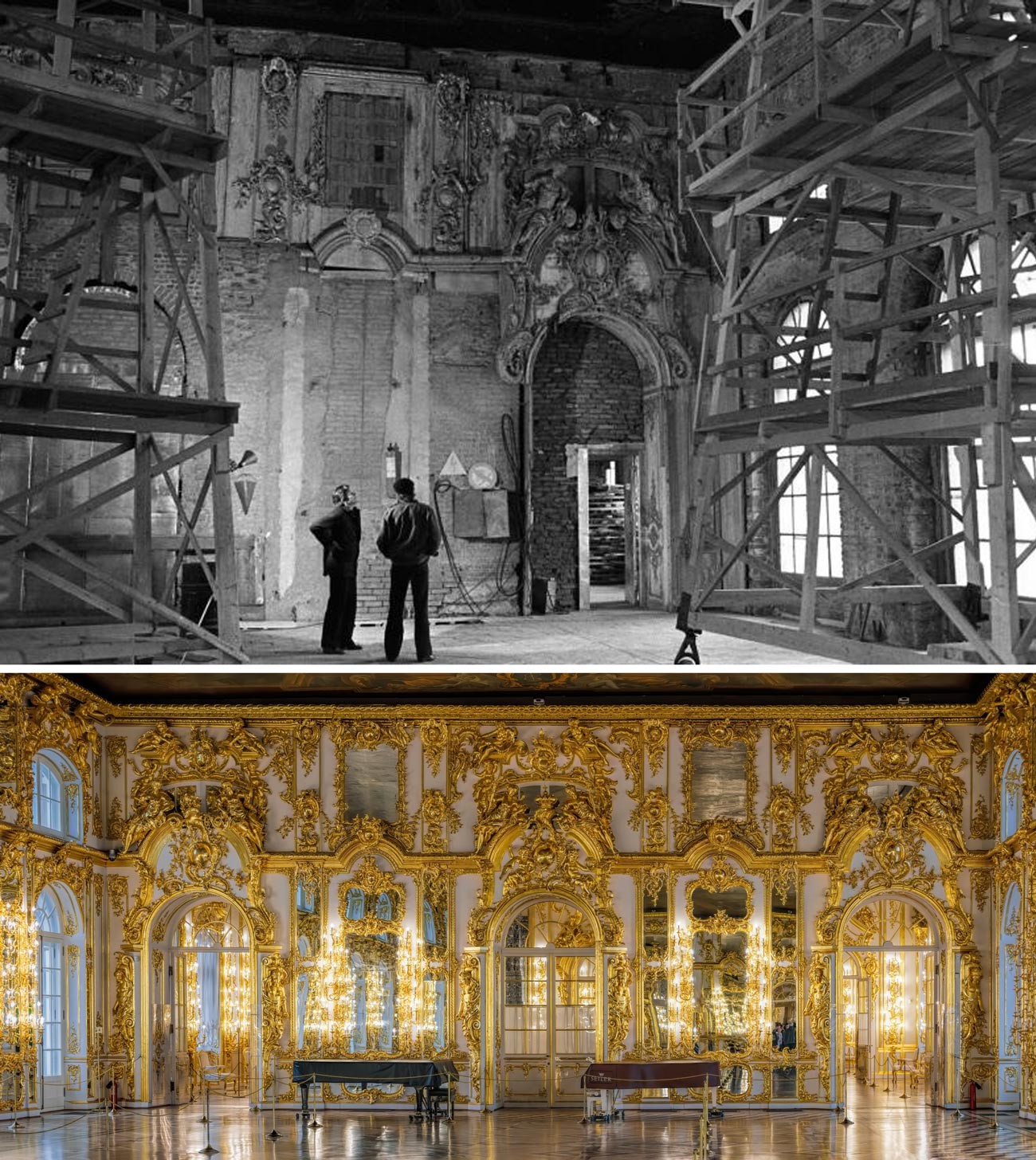 До и после: дворцы Санкт-Петербурга, разрушенные нацистами (ФОТО .