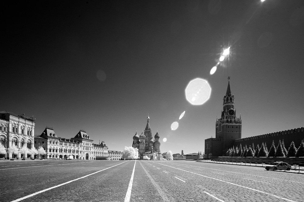 An empty Red Square, May 12. 