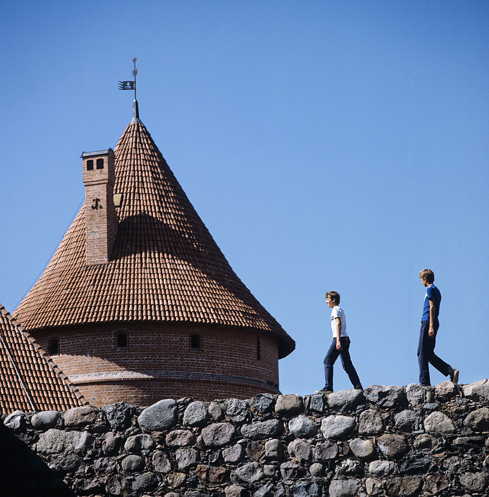 Башни Тракайского замка в Литве, 1983 г.