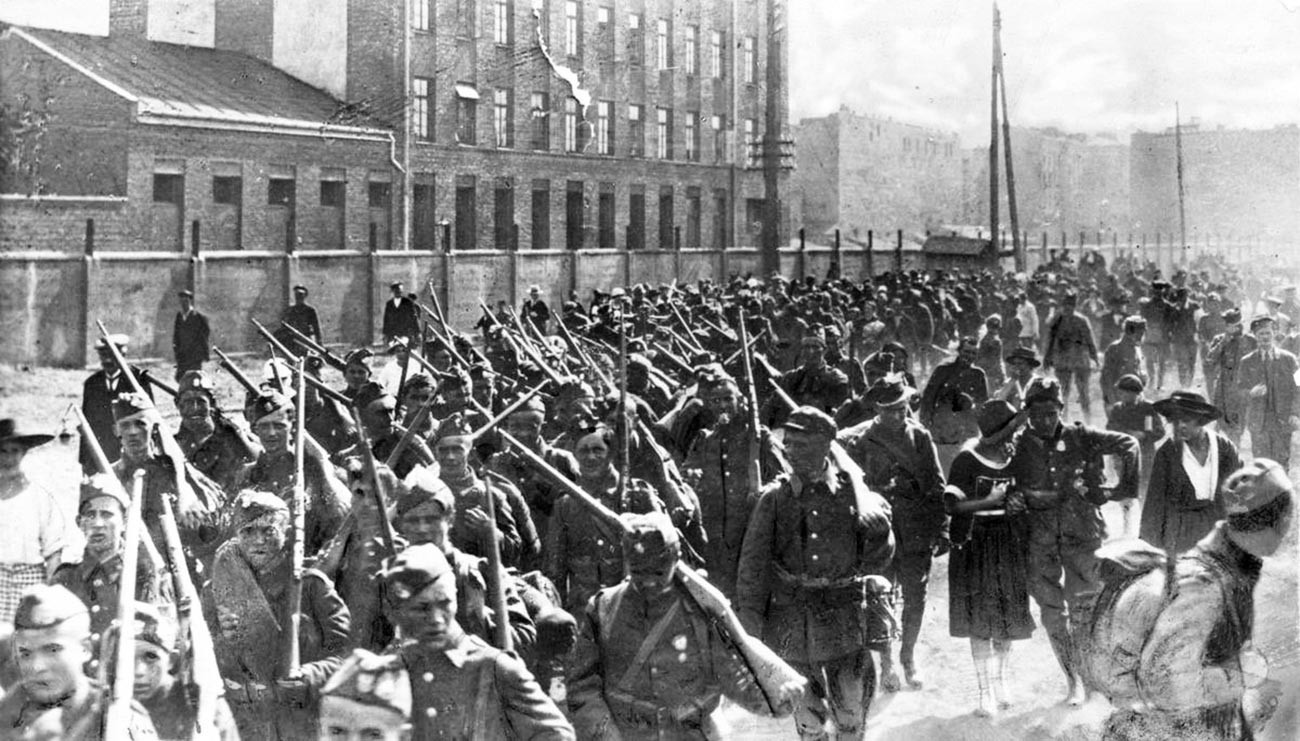 Infanterie de l'armée polonaise pendant la bataille de Varsovie
