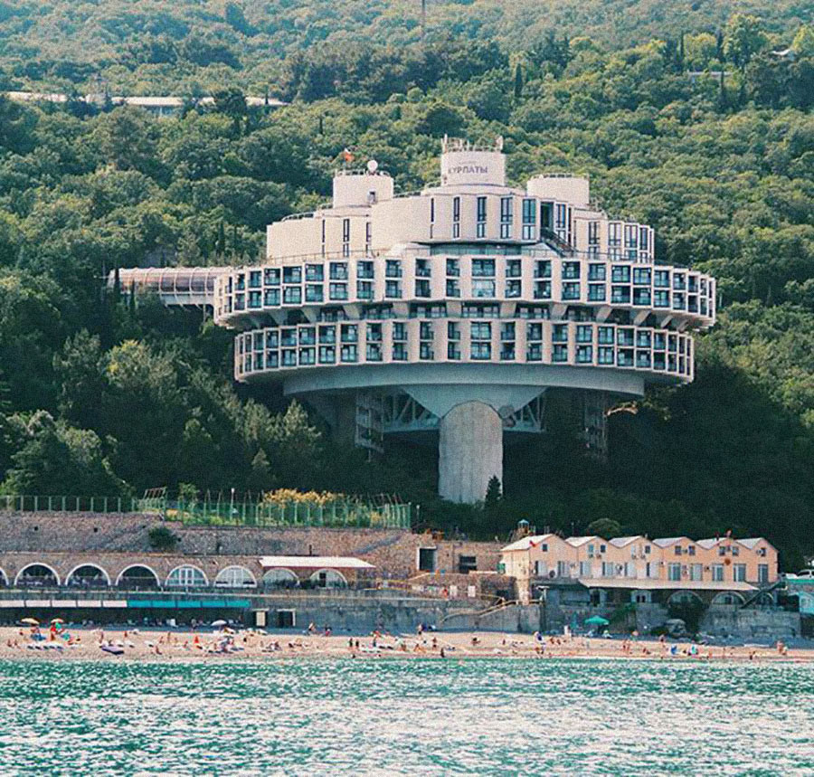 Russia, Yalta, Druzhba Holiday Center Hall.