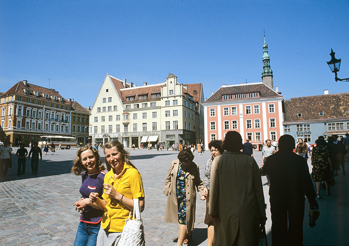 Der Rathausplatz in Tallinn, 1983