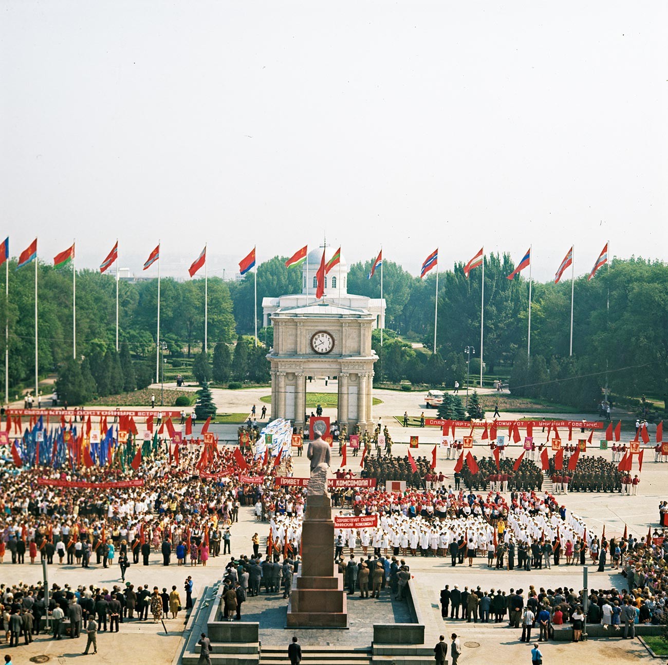 Victory Day celebration on Victory Square in Chisinau, 1976  