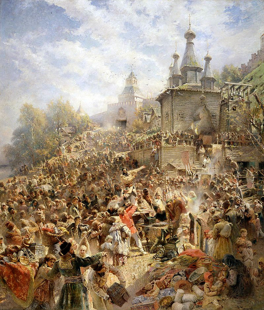 Константин Маковски, „Мињинов поклич житељима Нижњег Новгорода“, 1896.