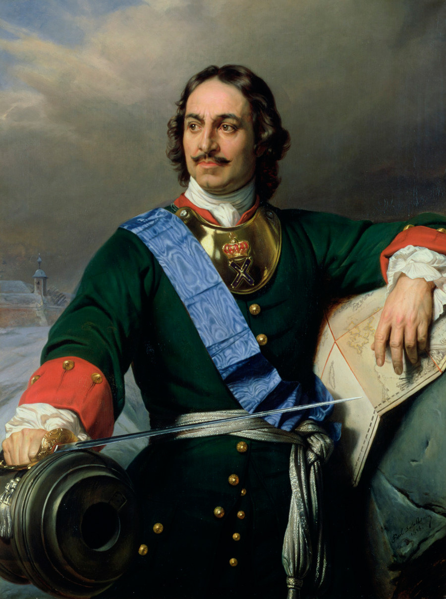 Paul Delaroche. Portrait of Peter I the Great 
