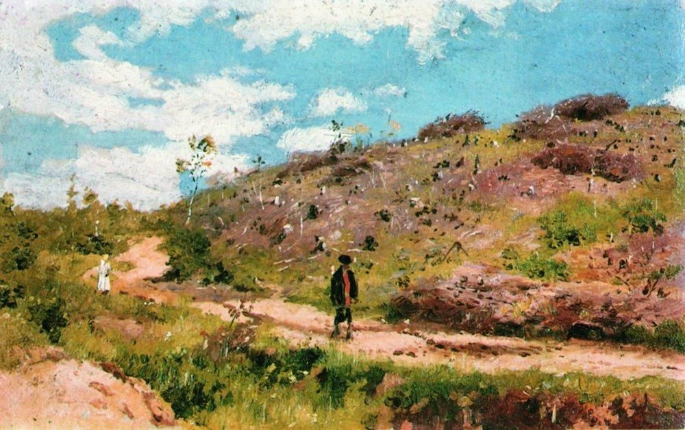 イリヤ・レーピン  クールスク県の夏景色、習作　1915年