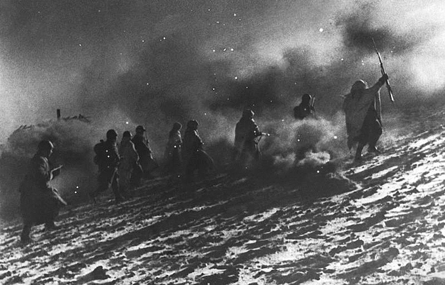 Soldats de l'Armée rouge durant une offensive