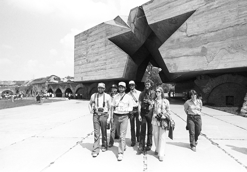 American delegation visiting the Brest Fortress Hero Memorial Complex in the Byelorussian SSR, 1978 