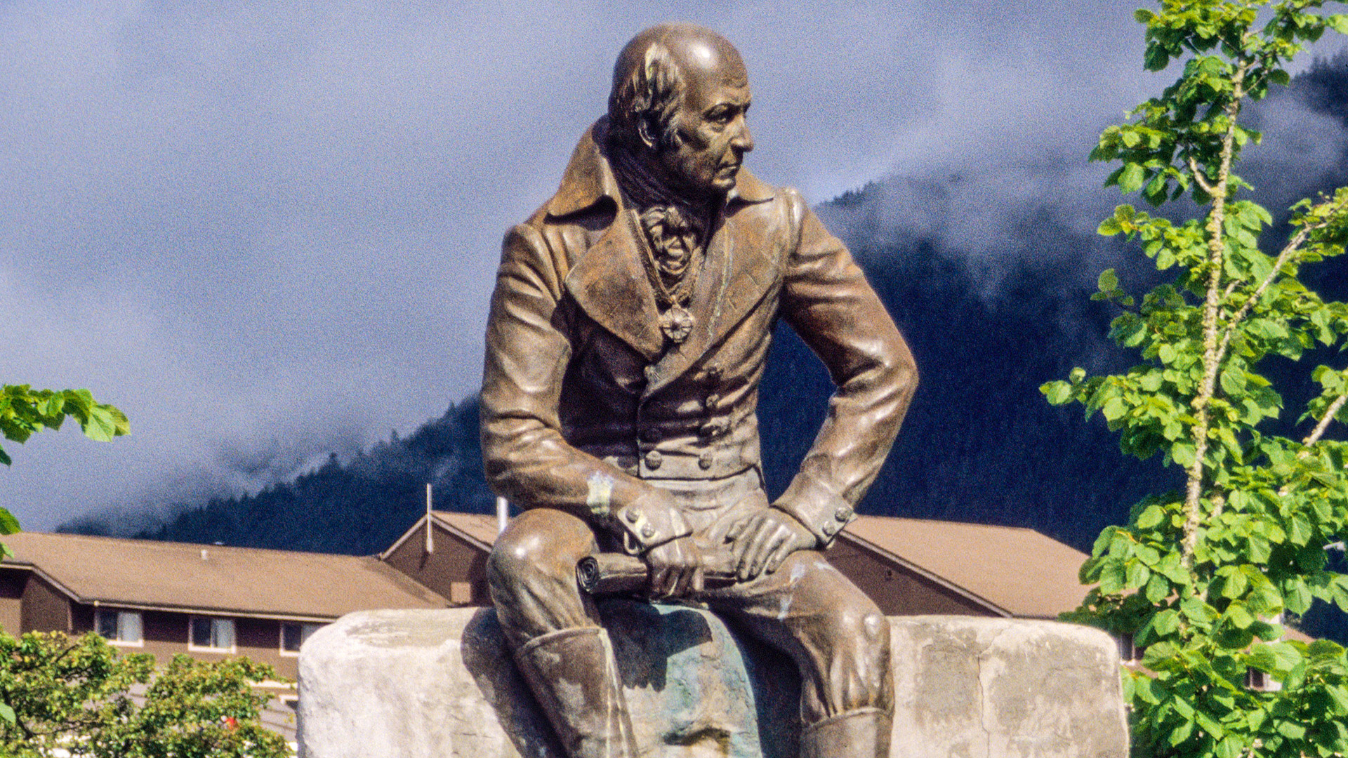 La statue d'Alexandre Baranov, à Sitka
