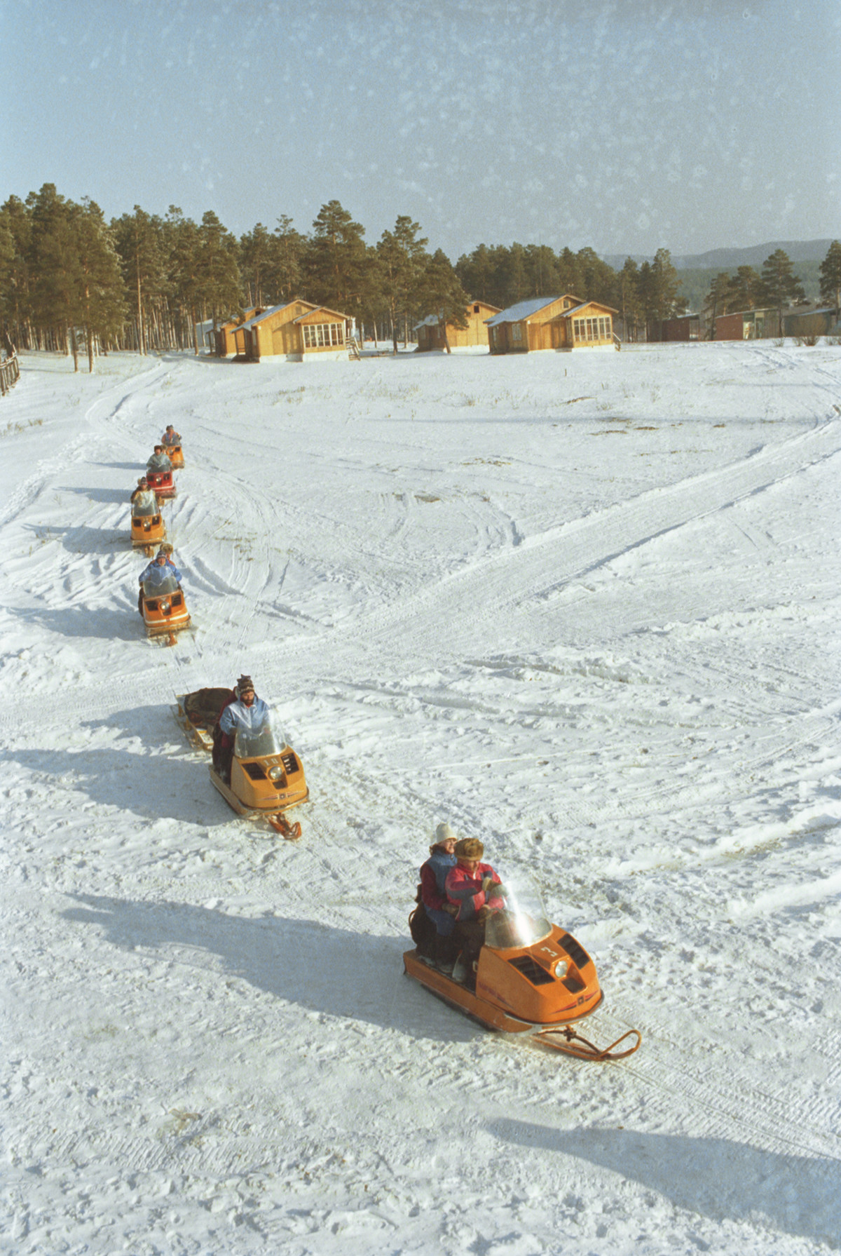 Зимно пътешествие из Башкирия на моторни шейни, 1989 г.