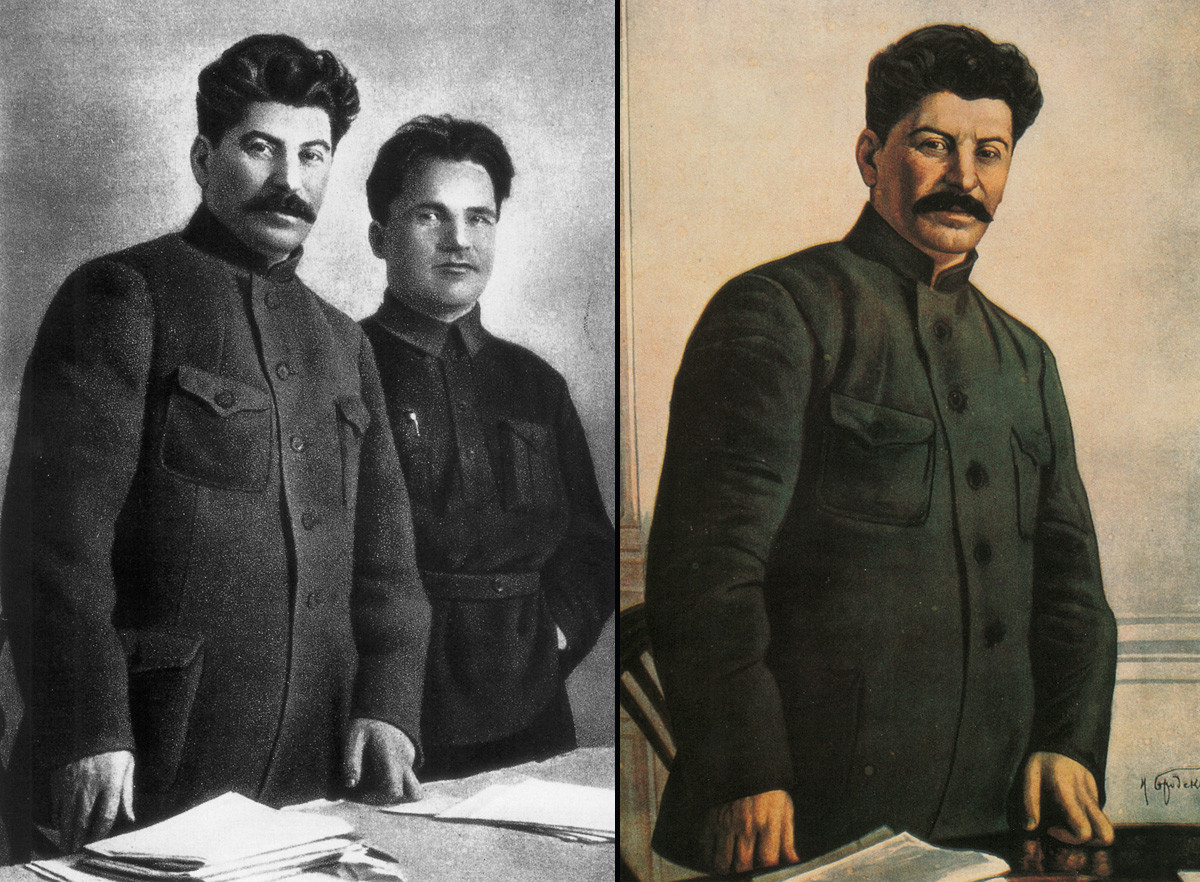 Joseph Staline accompagné de Sergueï Kirov \ Joseph Staline