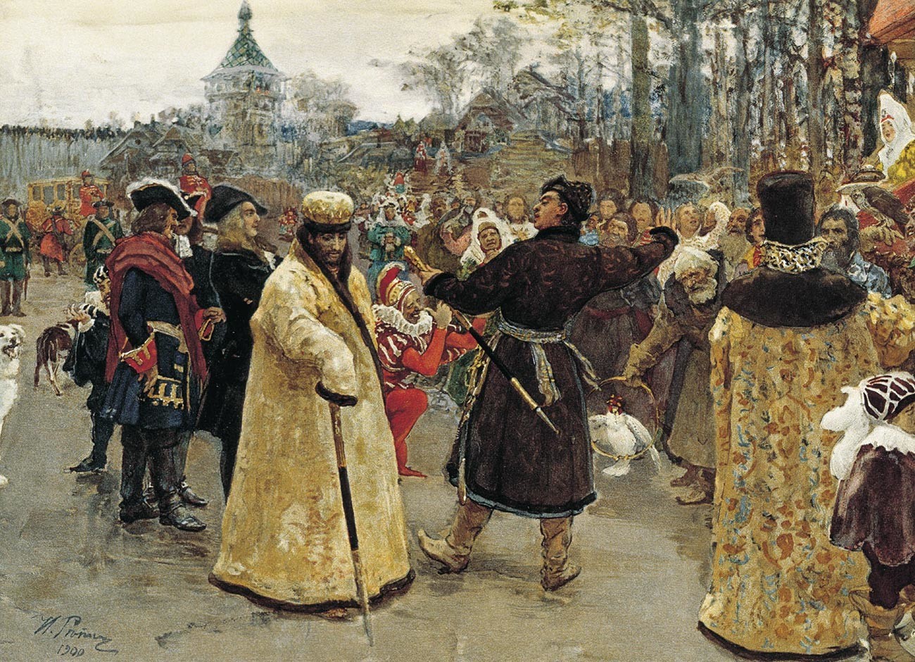 Chegadas dos tsars Pedro e Ivan, de Iliá Repin, 1900