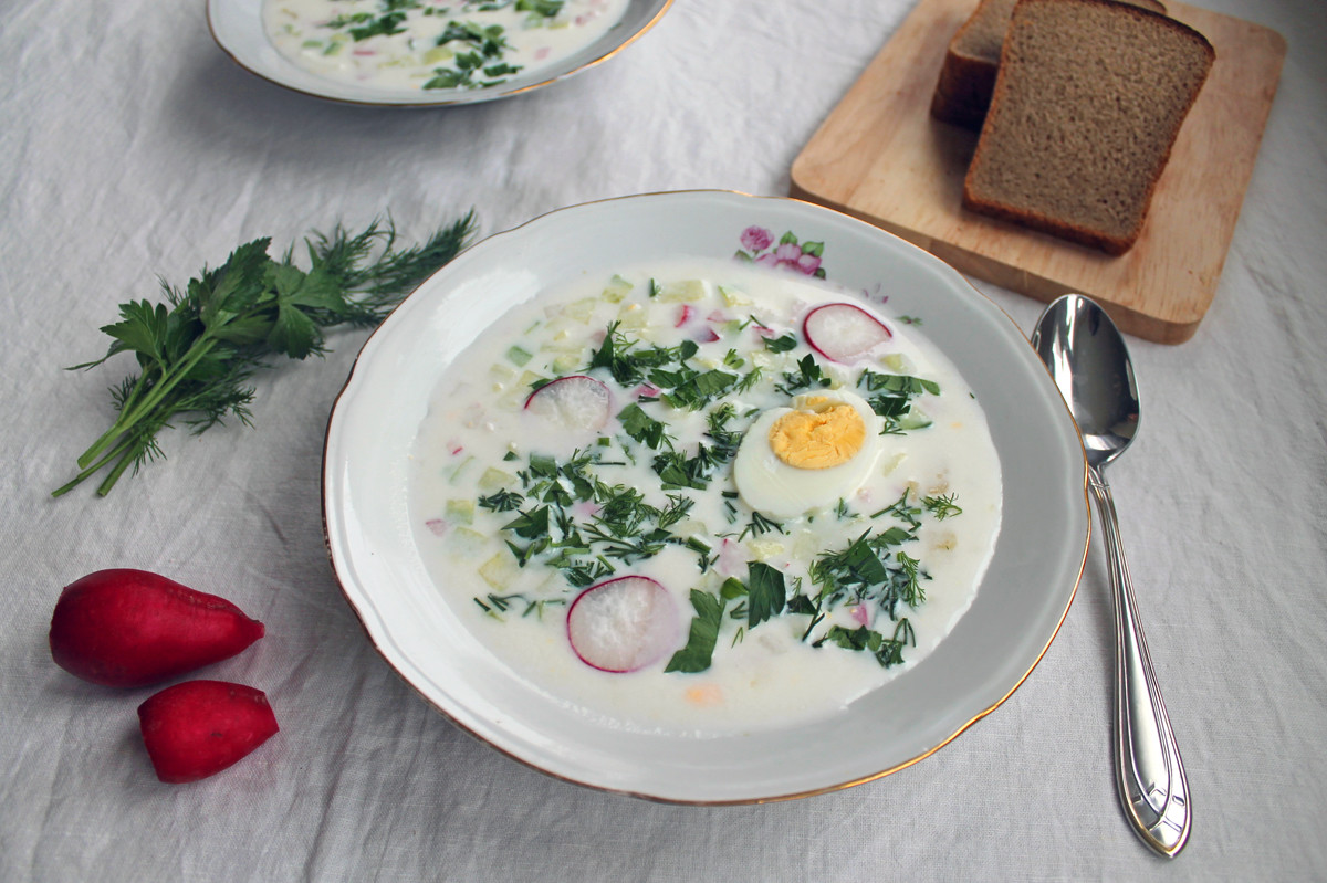 Recette l'okrochka au kéfir, un grand classique soviétique Russia