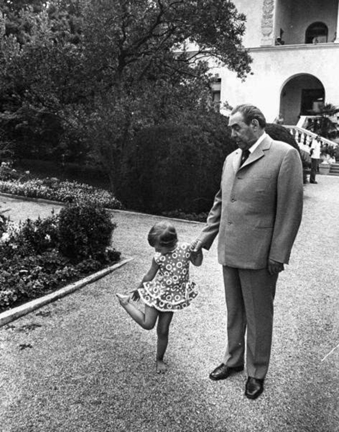 Leonid Brezhnev and his great granddaughter Galya